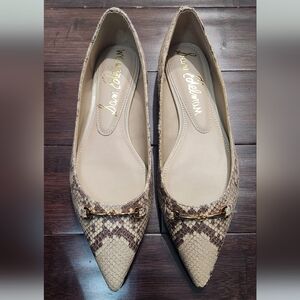 BRAND NEW Sam Edelman Tan Snakeskin Ballet Flats 7.5